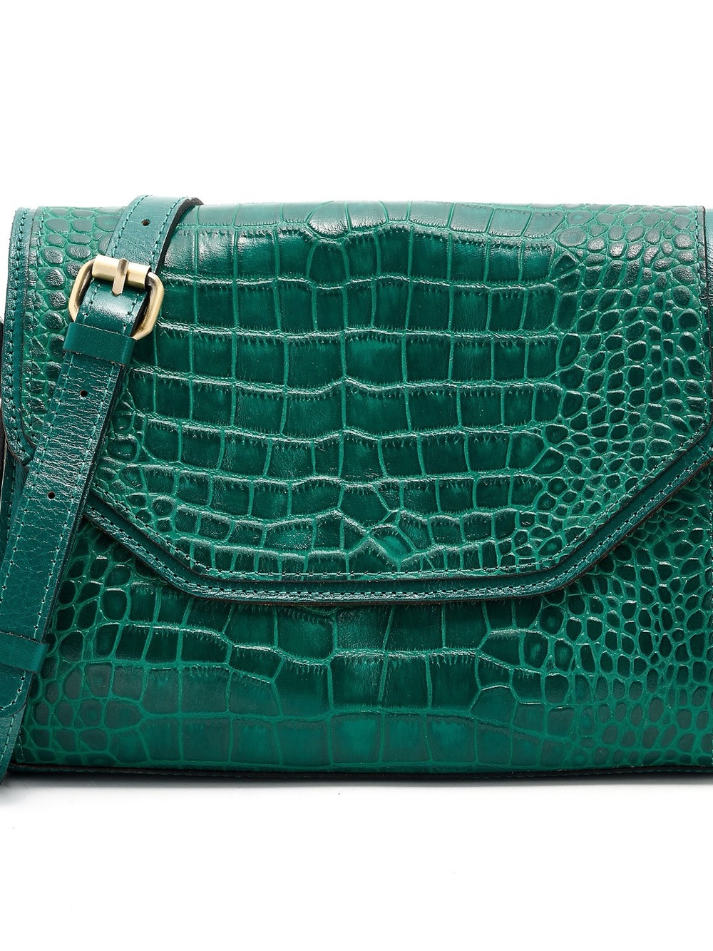 Patricia Nash Valsinni Leather Flap Crossbody Spruce nwt